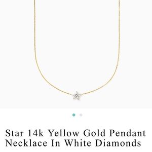 NWT 14K Yellow Gold Diamond Necklace